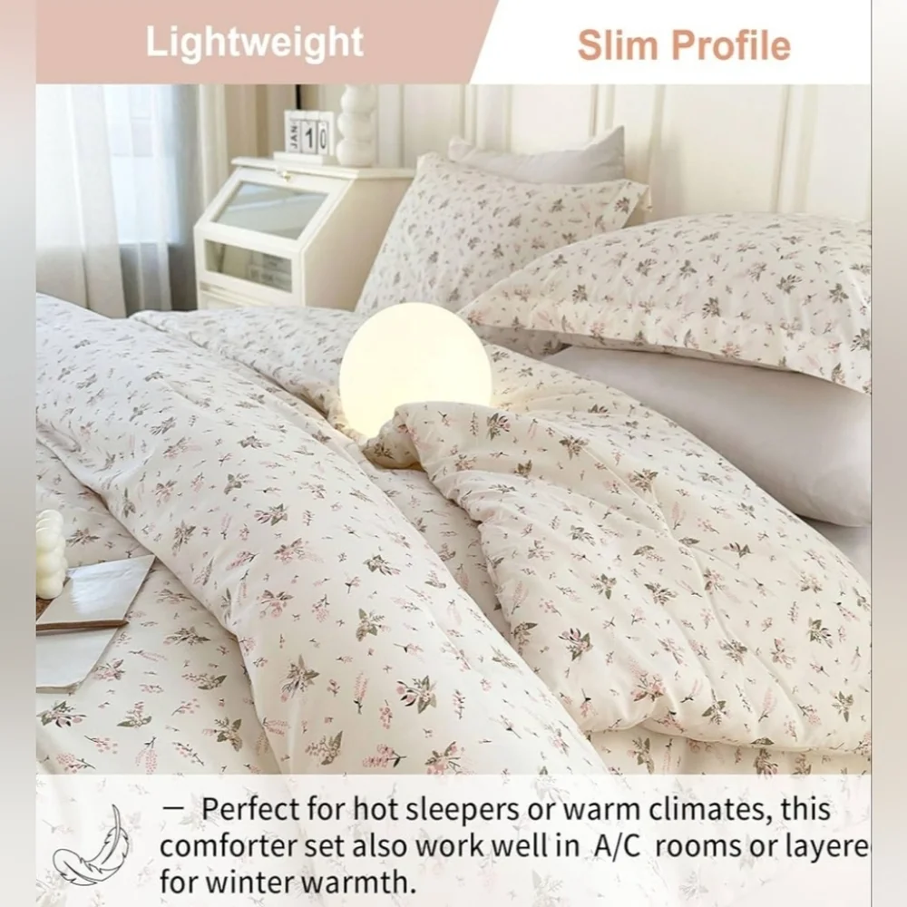 Cottagecore Floral Full Lightweight Comforter Set